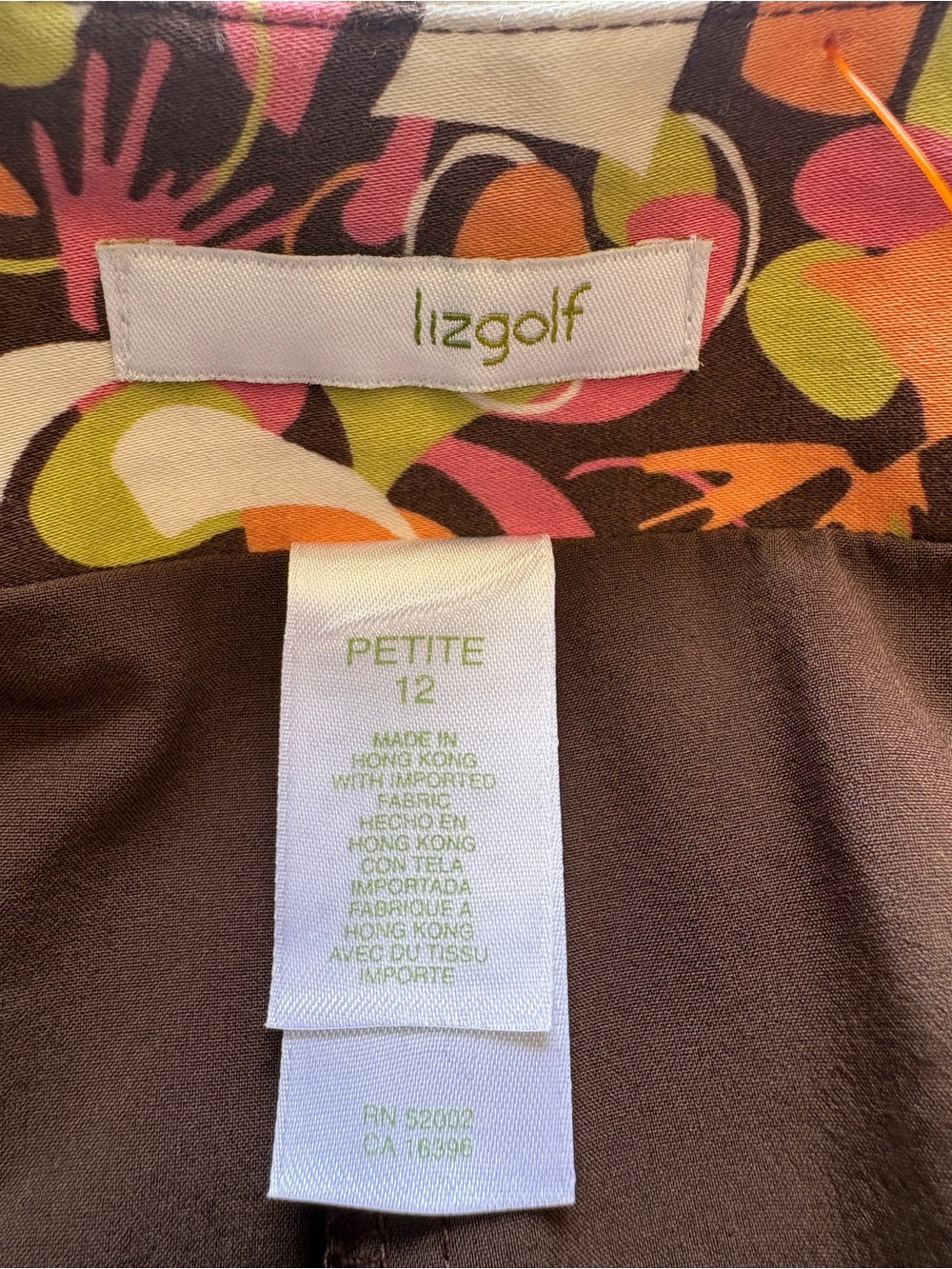 Liz Golf Floral Pleated Skater Skirt in Pink, Yellow & Brown SZ 12P, deportes - Picture 11 of 16